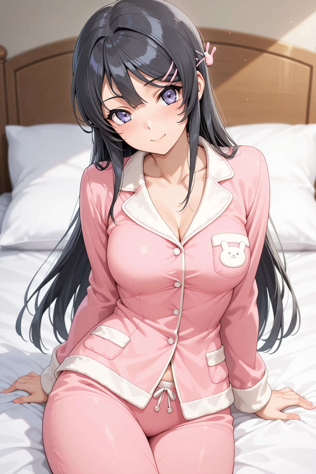 undressing pajama,smile