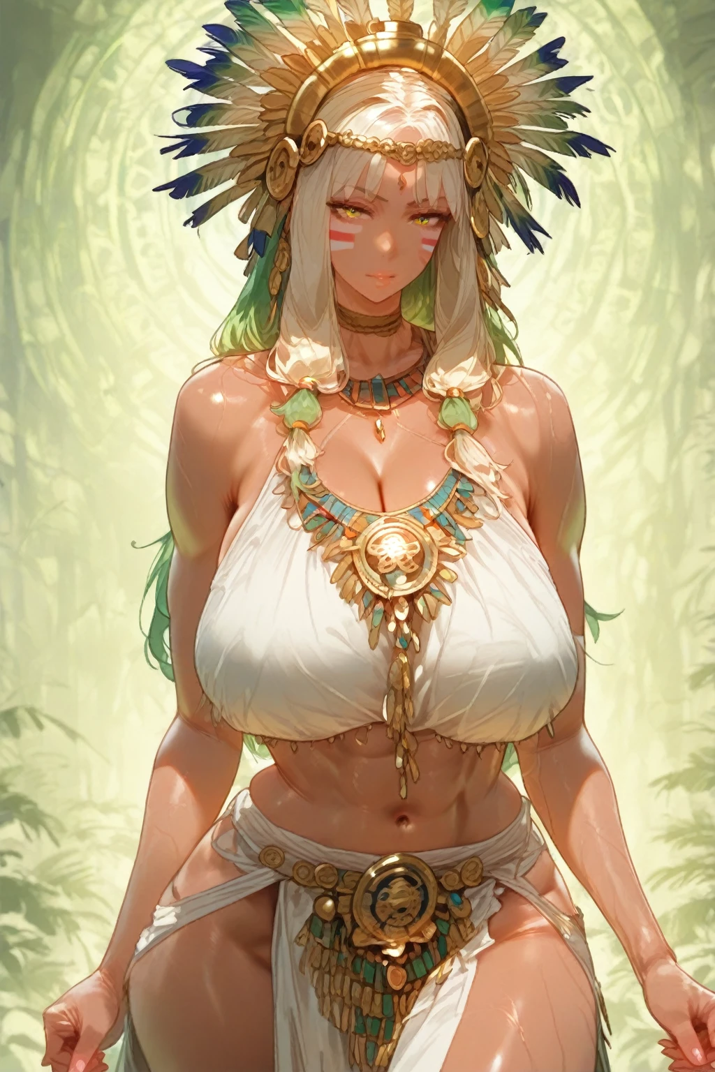 1girl,(frieren), breasts, dark-skinned female, solo, dark skin, long hair,thick lips,parted bangs, pointy ears, food, fruit, elf, green eyes, dark elf, huge breasts, bridal gauntlets, grapes, jewelry, very long hair, looking at viewer, hair between eyes, barefoot, anklet, bare_shoulders,tiara,thong,wearing ethnic dancewear and jewelry,arabian clothes,jewelry,armlet,choker,bracelet,breast curtain,loincloth,hoop earrings,anklet,dancer lingerie,see-through,, white hair, gloves, navel, bangs, toes, sitting, elbow gloves, earrings, holding, detached sleeves, bare shoulders, feet, tattoo, toe ring