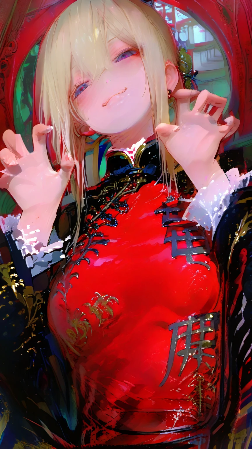 (masterpiece, best quality:1.5), (ultra detailed, high resolution, 8k, beautiful detailed, UHD, best anatomy), blonde bob cut hair, medium breasts, 1 cute elf, (watercolor painting Art:2), gorgeous, genial, colorful