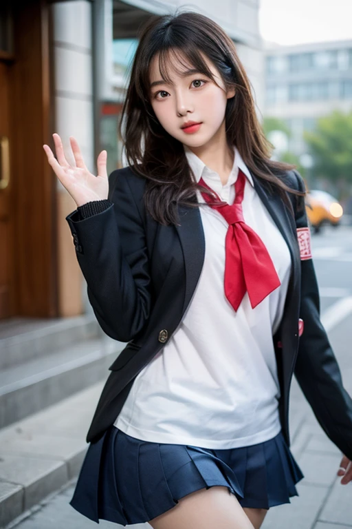 8K quality、High resolution、Beautiful fair skin texture、High resolutionの瞳、Japanese high school girls、Summer uniform、mini skirt、Brown Princess Hair、Realistic Female Genitalia、Small breasts、Sweat accumulates in the chest、classroom、Sit on a chair with your legs apart and leaning forward、Looking up at the photographer