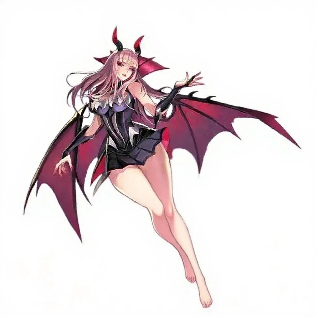 (best quality), ((masterpiece)), (highers), original, extremely detailed CG unity 8k wallpaper,
Nyarly, pointy ears, twin braids, high heels, purple eyes, black thighhighs, demon wings, demon horns, purple leotard
1girl,full_body,standing,
simple background, white background,
, <lora:Nyarly_DNF:0.7>
