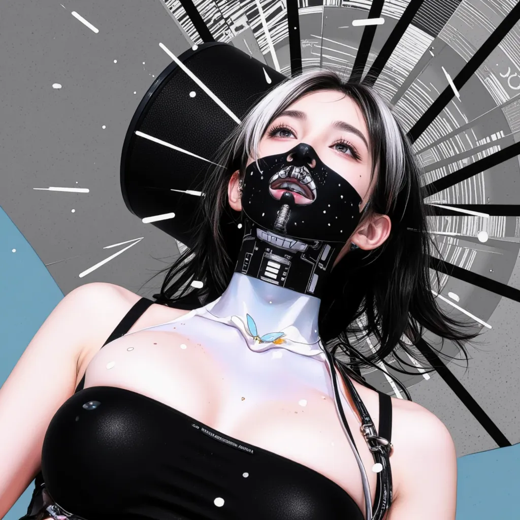 Adult girl, long hair, gray hair, sitting, large sideburns, (((complex and detailed chemopunk sci-fi mask))), purple eyes, flat stomach, open jacket, showing panties, thong, thick legs, ass large, full body, sexy and sensual, Perfect reflections, {extremely detailed 16k CG unit wallpaper}, expansive landscape photography, (a centered view focusing on the character), (wide open field view), (photo low angle), (high light: 1.4), (low light: 1.8), (warm light source: 1.4), complex details, (iridescent colors: 1.2), (bright lighting), (atmospheric lighting), Dreamy, single,