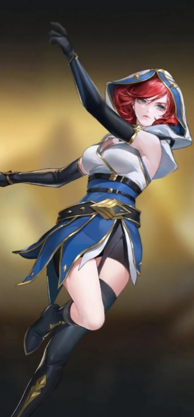Anime style. She is a warrior and looks aggressive. She is fighting. Her hair are very short. A young woman with very short, bob cut, slightly wavy red hair and captivating purple eyes, depicted in a detailed anime style. She has a slim, athletic build and an alluring, slightly shy expression. She is dressed in revealing, medieval-inspired attire designed to emphasize her erotic appeal. Her medieval outfit consists of a loosely fitted, open-front shirt that exposes her midriff and has a deep neckline, paired with a very short skirt made of light, flowing fabric. The clothing is minimally protective, highlighting her figure and curves. She stands in a suggestive pose. Medieval open clothes. She has strong athletic body with six pack.