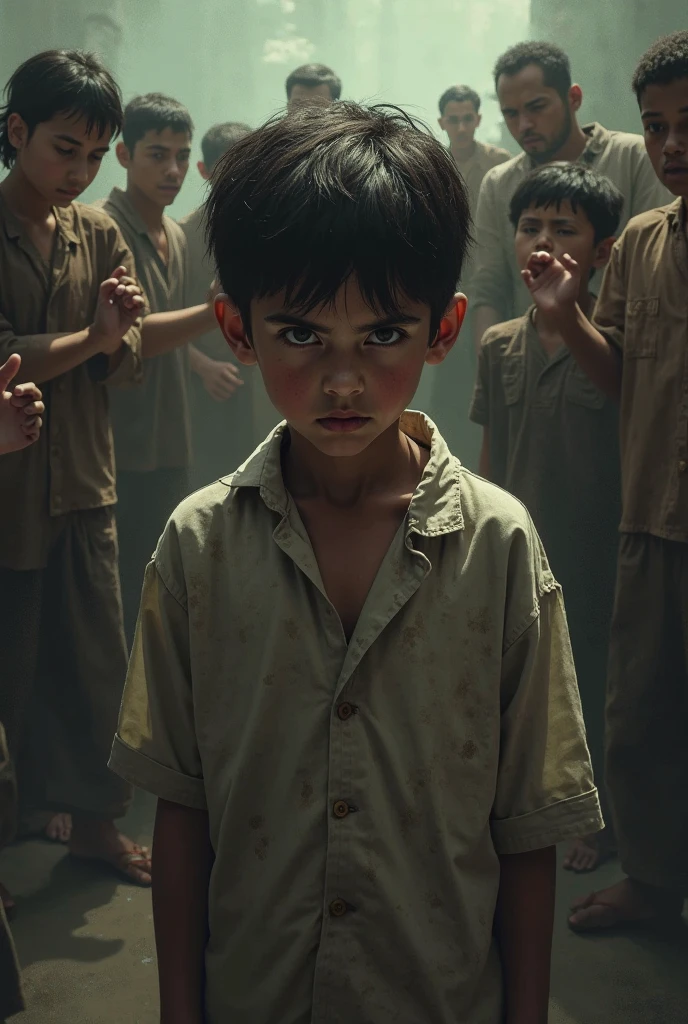 A sad boy who hasn&#39;t bathed for 14 years with flies on him and his classmates vomiting

