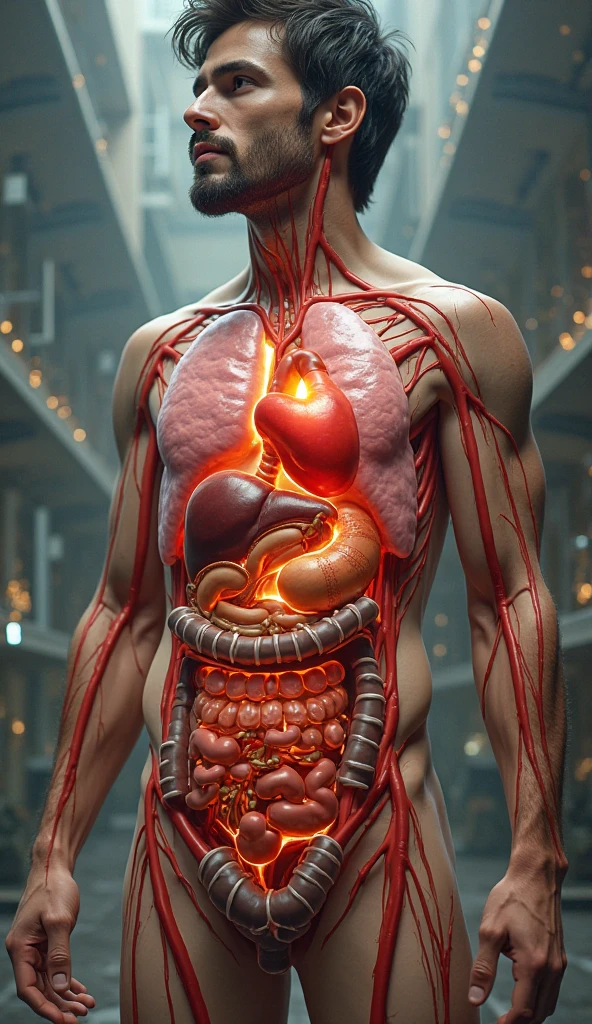 The heart and lungs work in the human body
