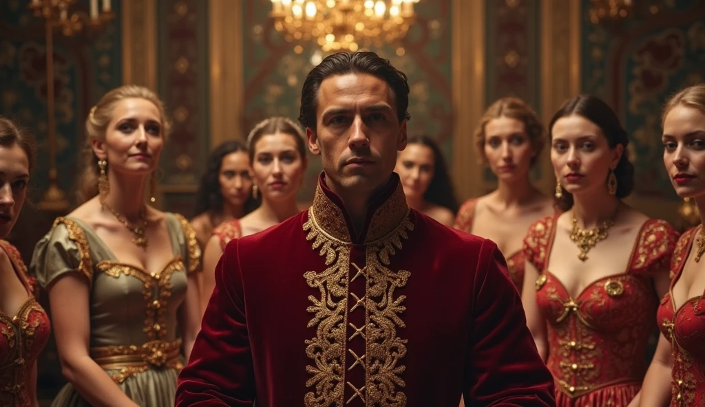 Relationship king men surrounded by beutiful women 