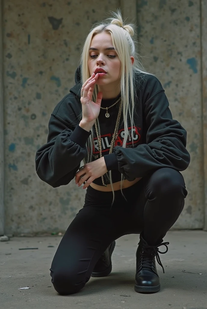 Realista,cuerpo entero, foto, Albino, pale skin, pelo blanco, 18 year old skinny girl in black and red gothic clothes and pokemon cap, lleva mallas, mochila y gorra de pokemon, pechos medianos, Tik Tok, hermoso, Instagram, Peter Lindbergh