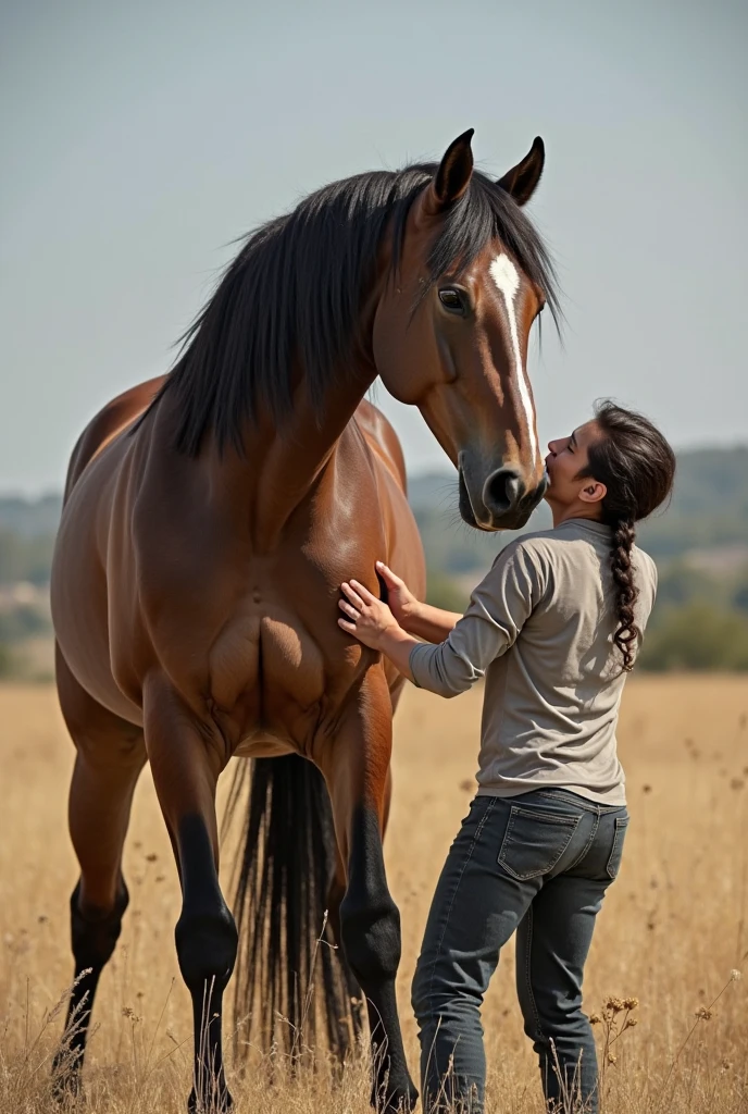 horse on top of human