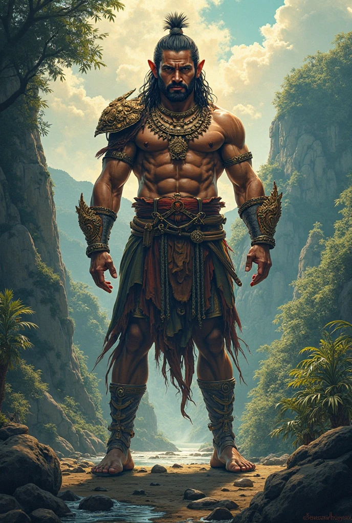 Mayan warrior with shield, that the shield looks good and complete