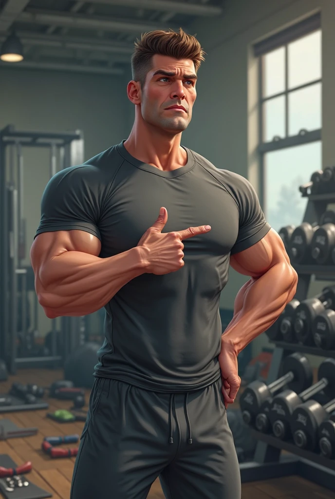 Man with big muscle