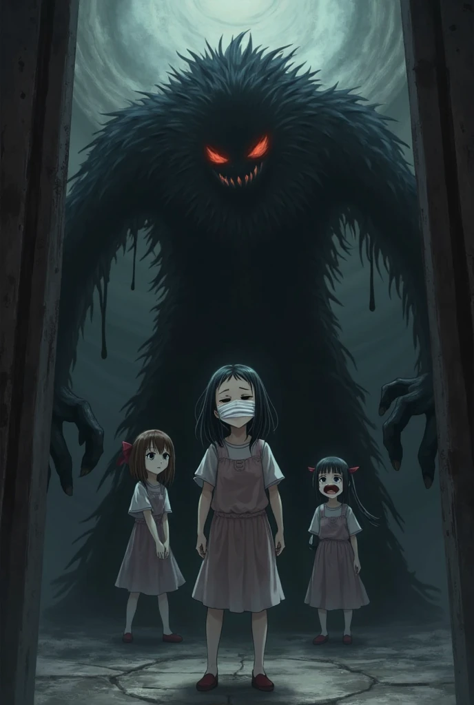 5 guys horror anime picture