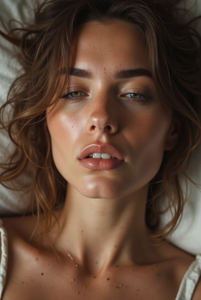 Close up portrait of bare breast woman, Complete nakedness, Realistic Young Pretty, Sexually charismatic