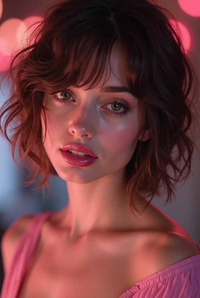 (masterpiece:1.3), (8k, photorealistic, RAW photo, best quality: 1.4), (1girl), beautiful face, long and brod lips, big lips, lips line, (realistic face), (black hair, short hair:1.3), beautiful hairstyle, realistic eyes, beautiful detailed eyes, detailed eye retina, (realistic skin), beautiful realistic skin, realistic skin texture, huge breast, long nipples, football shape breast, big breast, attractive, ultra high res, ultra realistic, highly detailed, golden ratio