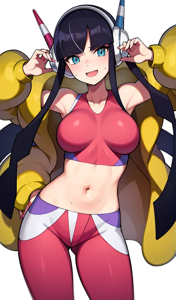 Pokemon、、筋肉質なbig tits milf、筋肉質なbig tits milf、筋肉質なbig tits milf、big tits milf、May、 \(Pokemon\)、elesa、chamomile、forest、light、1 girl、alone、cowboy shot、Are standing、looking at camera、smile、open your mouth、All-over pink latex suit,pink latex gloves、fanny pack、put your hands behind your head,spread your legs,spread your legs,Crab crotch,Stuffy stuffiness,全身sweaty,sweaty,Smell of sweat,perky nipples,erect nipples