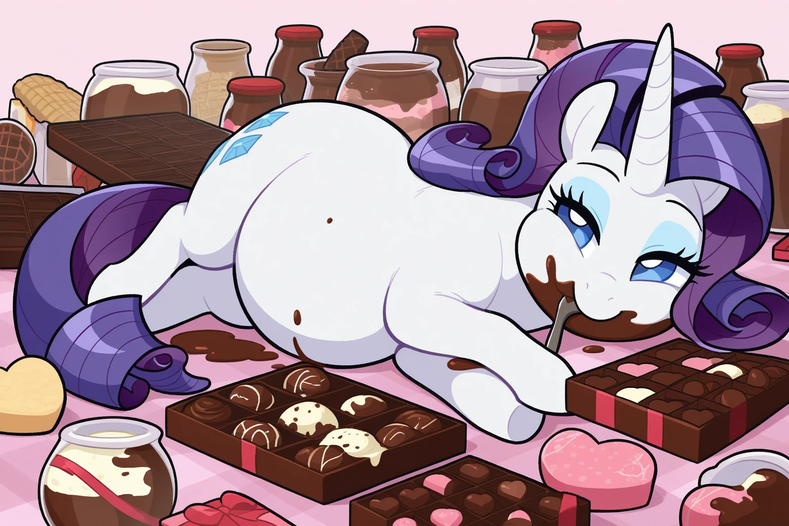 Twilight Sparkle, alicorn, cooking vore, cooked, ridiculously enormous breasts, nipple chain, snuff, all the way through, vaginal penetration, impalement, anal hook, meatgirl