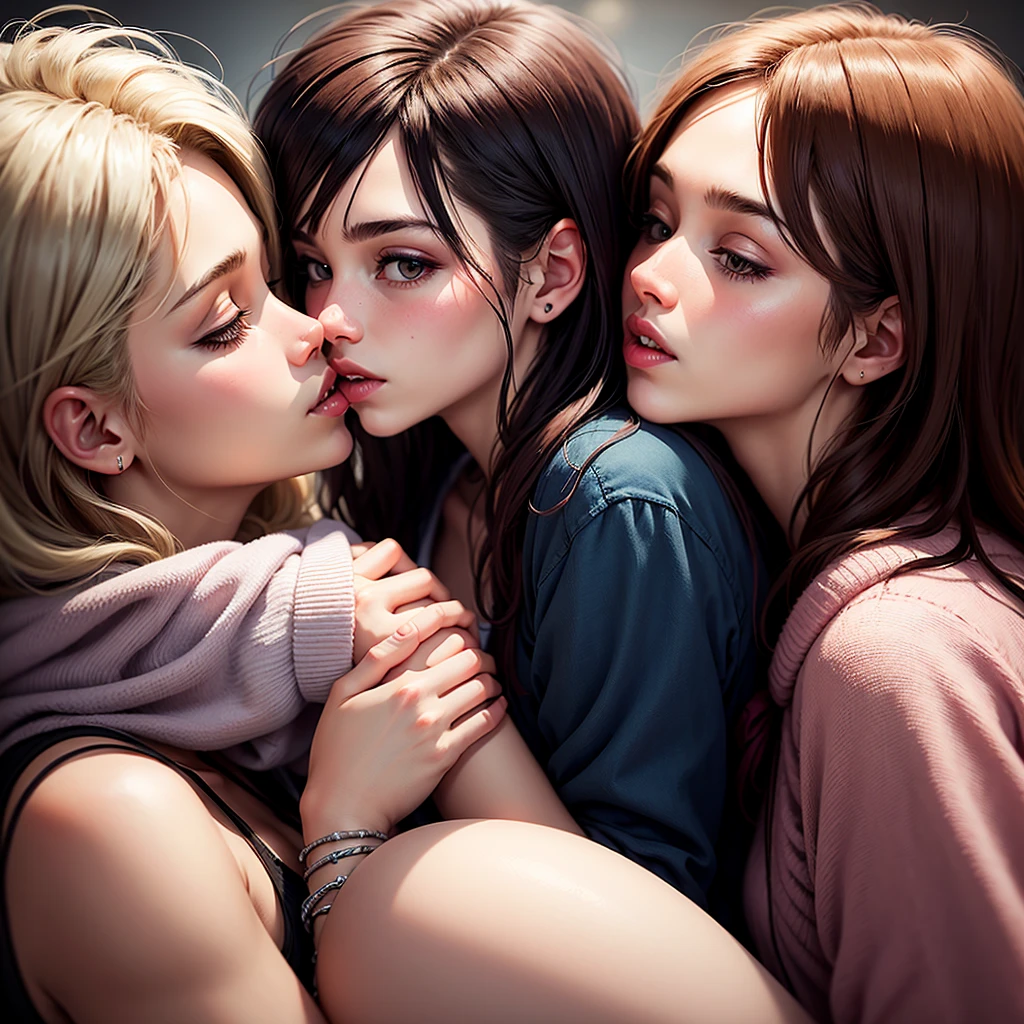 two girls sucking each others nipples