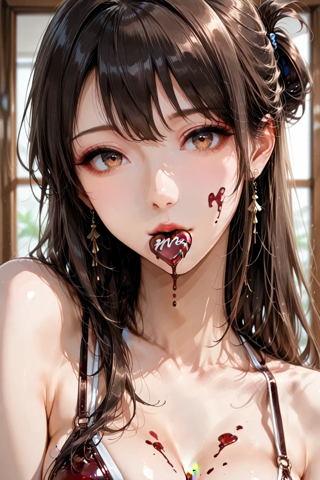 ((stick out wet pink tongue))