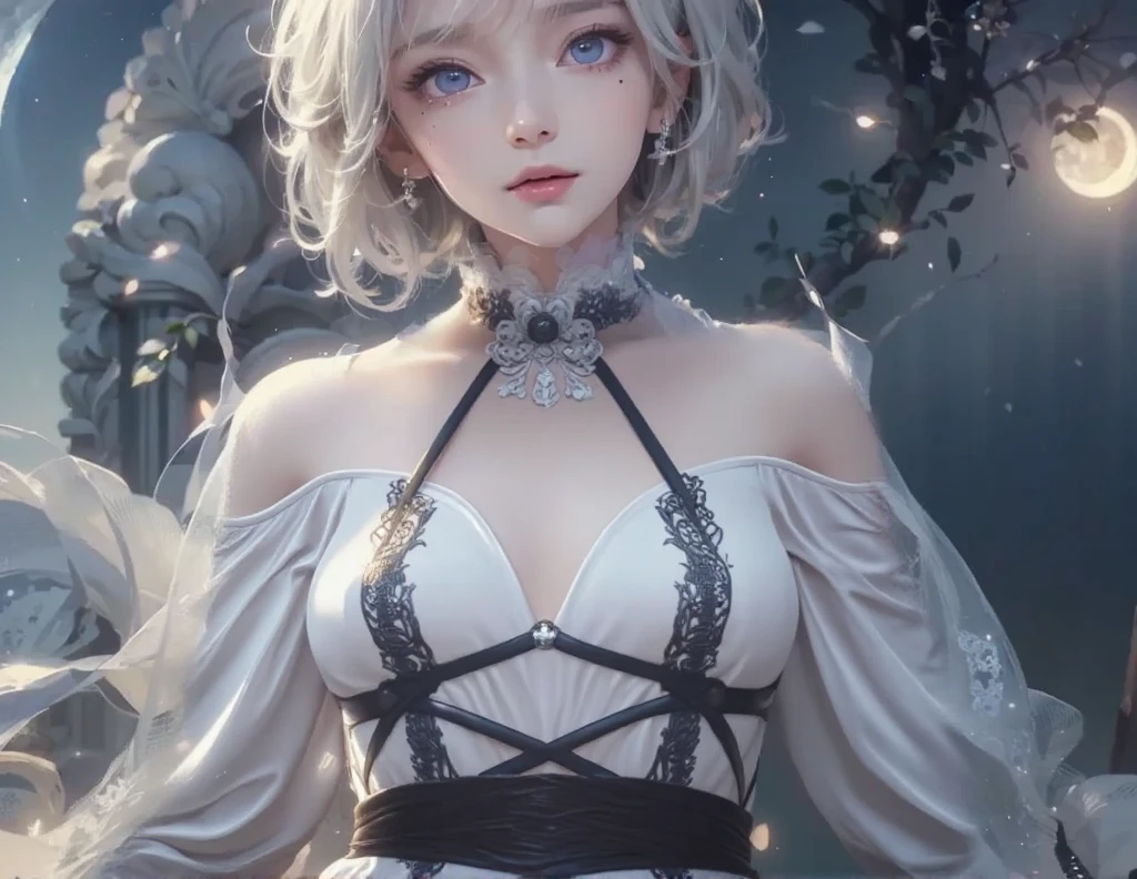 Delicate face, down shot, thick acrylic, illustrationon pixiv, by Kawacy, by john singer, sargent, Masterpiece, upper body, king, one, boy, two hands, White eyes, White short hair,, pale white skin, beautiful face, god light, white, shirt, rich details, high quality, scum,, degenerate,8k, ultra detailed, the latest pixiv, illustrations, dynamicposes, dynamic angles,, gorgeous light and shadow, transparency,, detailed decoration, detailed lines, mysterious,, fantasy, magic, shinning,
