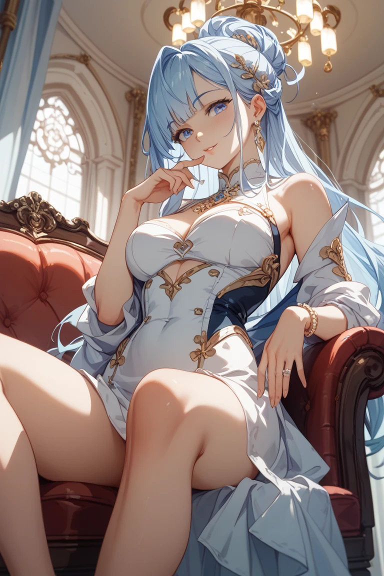 whitening gray hair long hair blue eyes smile tiara green egyptian costume beauty sexy big breasts mature whole Mysterious Charm fascinating I don't think so. pyramid valley key beautiful breasts cover your mouth fortune teller holding tarot cards in hand egyptian ankh Inside the pyramid palace