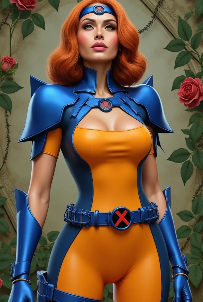 Hot realistic pin-up woman wearing medical gloves