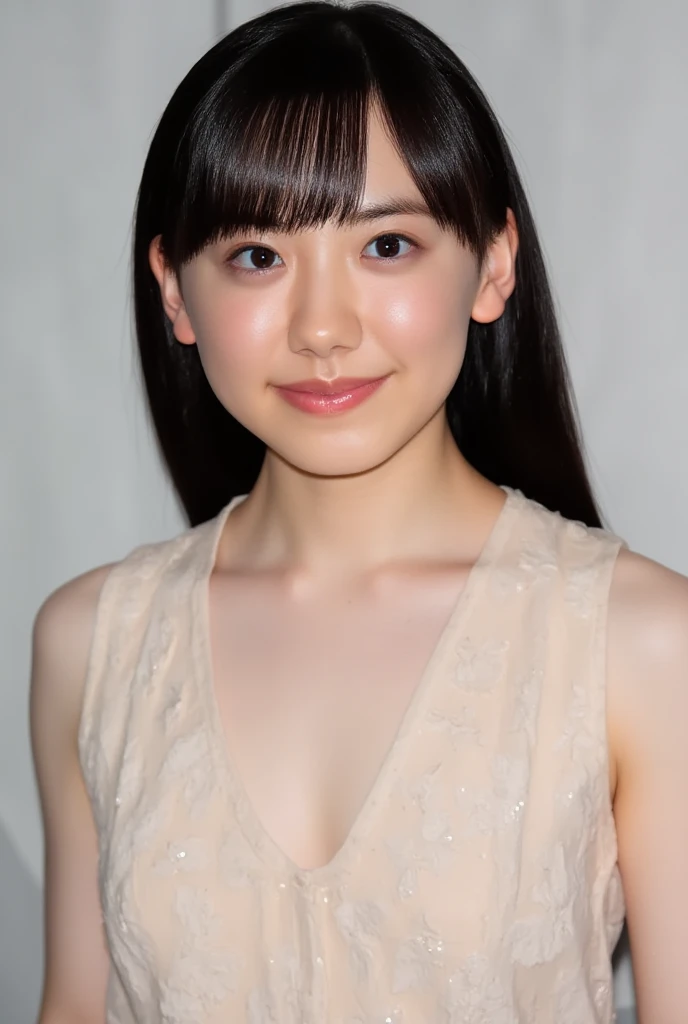 (8K, RAW Photos, highest quality, masterpiec e:1.2). (Realistic, Realistic), 1 girl, ((White Lingerie:1.4)). Lots of eyelashes, Glowing eyelids, skeletally correct、((Huge breasts:1.4))
