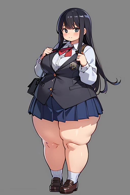 (masterpiece, best quality, highly detailed), 1girls, big belly, blurry background, huge belly, art by kipteitei, round belly, chubby, curvy, simple_background, gradient_background, belly grab, enormous belly, fat belly, thicc, bigger belly, really big belly, jiggly belly, shirt covering belly, belly cover by shirt, glasses, mommy, casual clothes, skirt, thighhighs, ((full body)), long hair