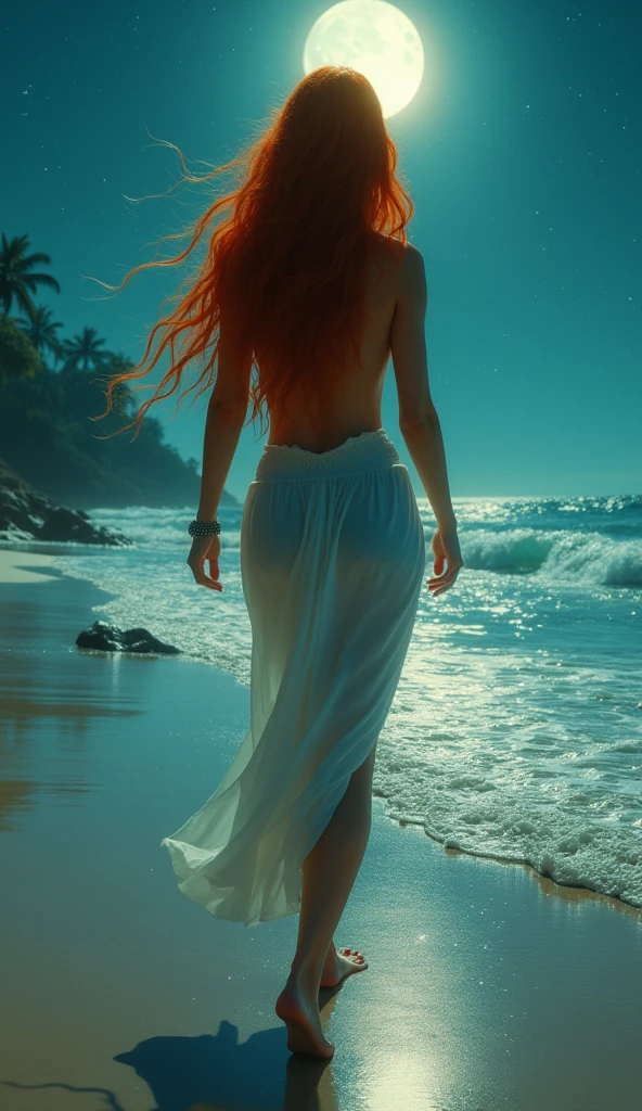 1girl with pink hair, naked, nude, medium breast, best quality, vivid colors, tropical paradise, crystal clear water, white sandy beach, vibrant atmosphere, warm sunlight, relaxing vacation, dreamlike scenery, tranquil waves, playful expression, sun-kissed skin, perfect summer escape, enchanting sunset, breathtaking landscape, artistic composition, expertly captured moments, pristine beauty, vibrant and life like, picturesque setting, inviting turquoise ocean, flawless details, mesmerizing beauty, tropical paradise come to life, f1.8, blur, from back side, ((cinematic detail, promotional photo, photo studio, atmospheric perspective, 8k, super detail, best quality, anatomically correct))
