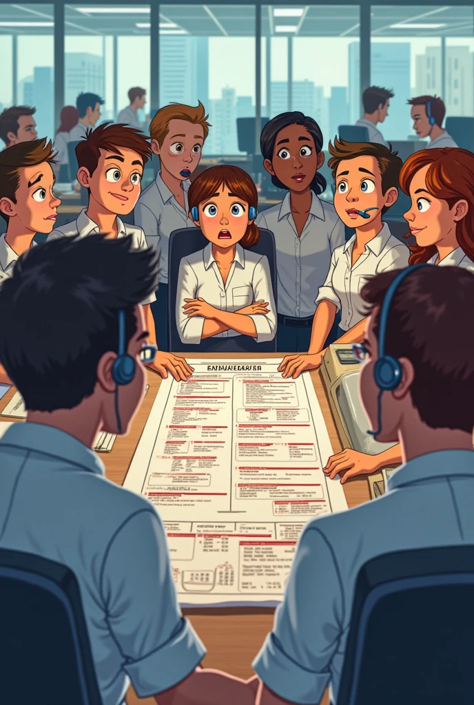 three (only three) Engineers sitting at a table in a restaurant. 