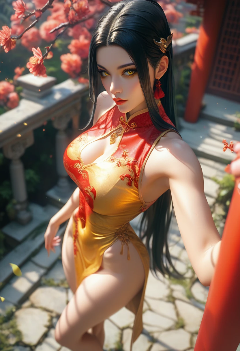 Camera showing part of the behind, breasts big, nsfw, transparentes, dotado, Night time, (((Wearing embroidered transparent clothes in ancient Chinese palace;gold lace))), hair blue, jewerly ,Elegant sitting posture,work of art,best qualityer,offcial art,extremely detaild, 3d, 4d cinema,8k,photorrealistic:1.4, ( ##colorful tattoo ##,colorful tattoo, ~+colorful tattoo:1.6),(Perfect female curves,sample neckline, bunda showing huge stacked chest),(a seductive gaze), facing the camera, pink lips,delicate fingers and hands,magic hour, rembrandt lighting, Front lighting and fill lighting, hard shadow, micro thong, POV ASS