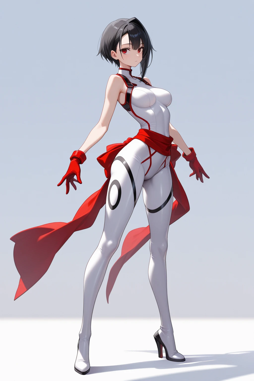 zerotwo horns, hairband, necktie, red dress, pantyhose horns, hairband, red bodysuit, armlet, mecha horns, hairband, white bodysuit, white gloves, mecha peaked cap, red dress, white gloves, jacket on shoulders, pantyhose, cyber_armor body_suit,huge_breast, tall female