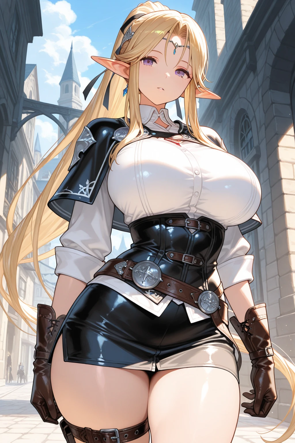 1 girl, naked, large breasts,