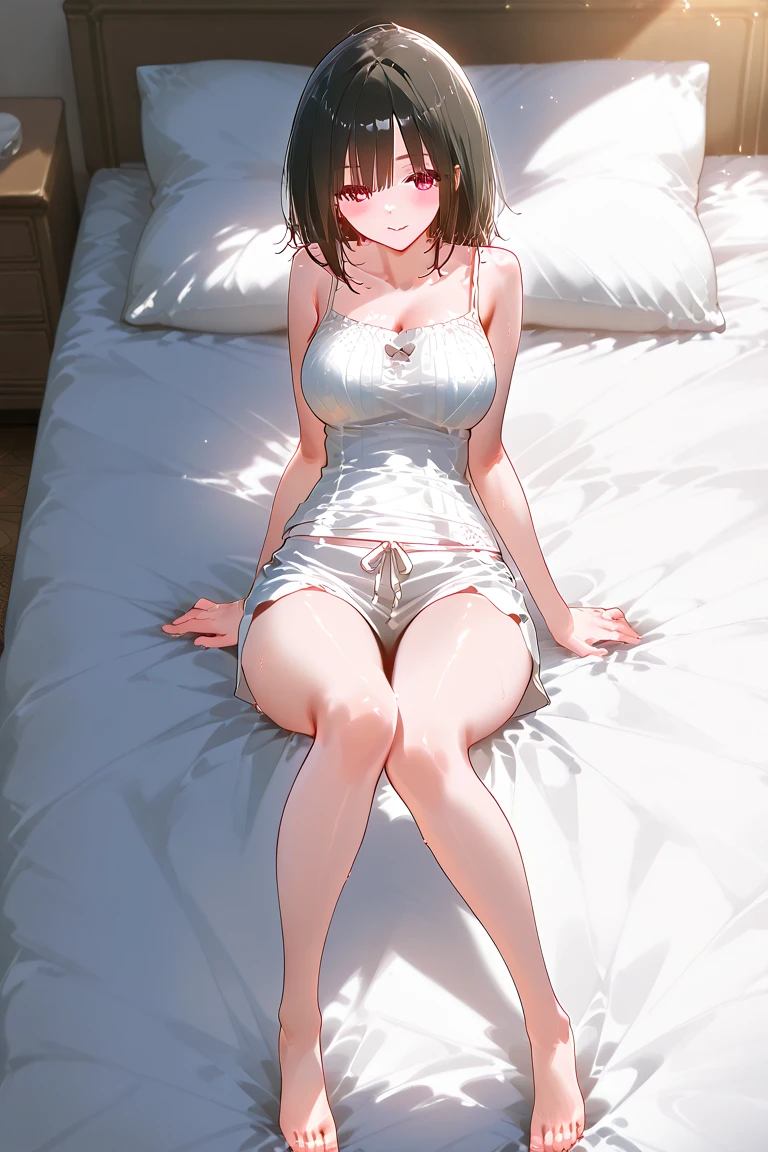 top-quality　tmasterpiece　Beutiful women，onbed，Wear a bandeau，Short skirt。Libido boy，Hairstyles cut into mashed potatoes。Without glasses、Revenge relationship，The insertion，huge tit，lovemaking，onbed。sexual behaviour，Insert the lower body， cum shots，to the face，orgasmc，Into the body，Effluent，  pubes，Lie down in bed，spread their legs，M leg type。The soles of the feet dangle