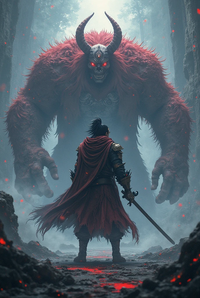 guts from the anime Berserk, in a rage