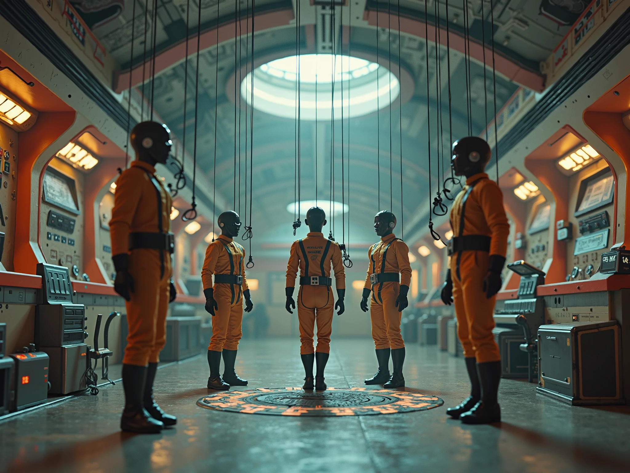 a group of lovely females (varied height and weight tending towards busty and full hips but athletic overall tone, varied races between Asian, Desi, Hindi, and Caucasian ) wearing scifi metallic swimsuits, extremely detailed and realistic,many women, beautiful detailed eyes, beautiful detailed lips, extremely detailed face, long eyelashes, detailed female body, sultry dance, metallic shiny swimsuit, tending to alien patrons in a star wars cantina (all manner of aliens are seated at tables eating bizarre foods and exotic drinks) , high quality, photorealistic, 8k, vivid colors, professional lighting, digital painting
