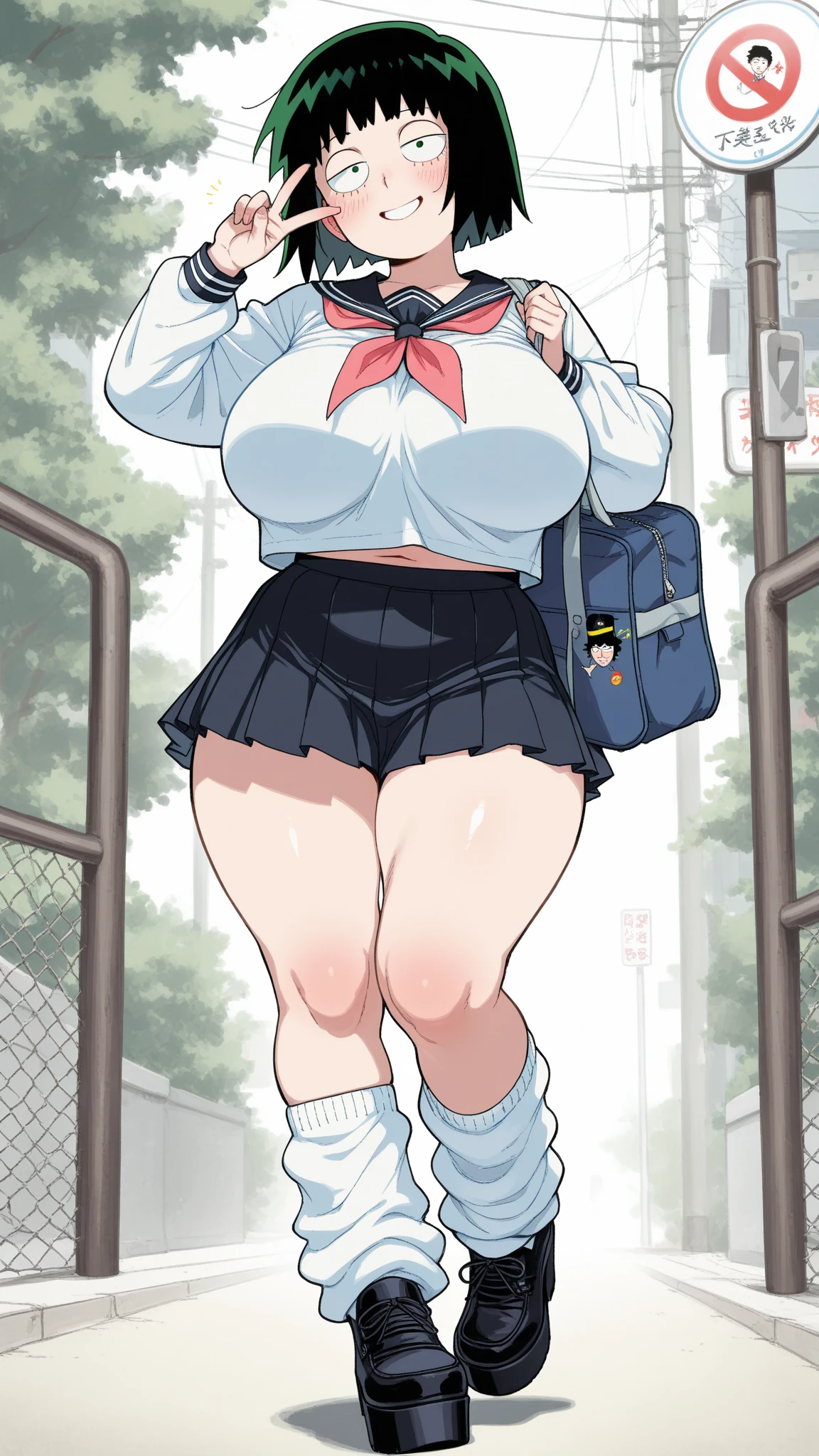 (nsfw),masterpiece,ultra detailed,sharp focus,4k digital art,high resolution,(back shot,from behind),(happy and blushed:1.7),tareme,(gyaru,gal,adult beautiful face,curvy adult body:1.3),(upskirt:1.4),(school cardigan:1.3),dress shirt,black socks,(navy and pleated skirt:1.2),bow tie,(blonde hair,side ponytail),(dark skin),outdoor,public park,(sweaty:1.2),grinning,(trembling,flying heart-shapes),(kneeling and crawling on ground and spreading legs),(sexy and laced red tanga:1.3),loafers,crowd in background,gigantic ass,drooling,heart pupils
