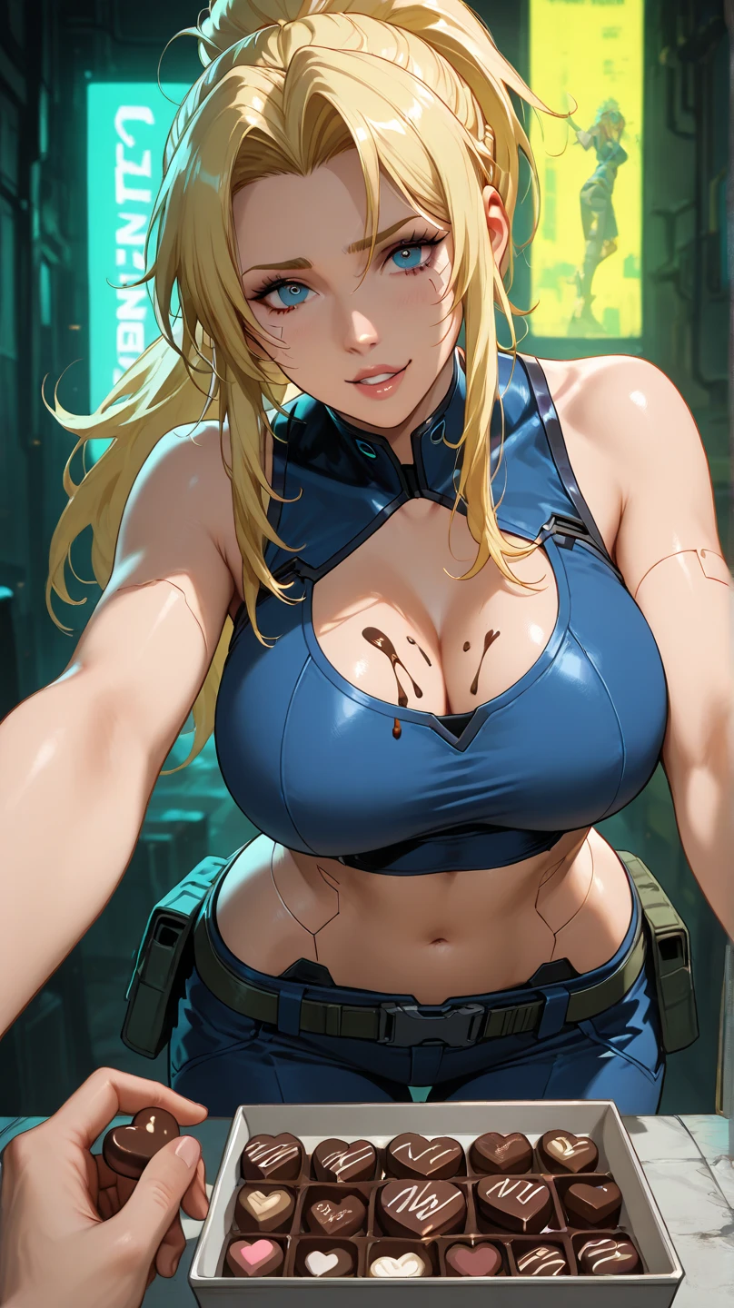 Jolyne, Big breasts, sexy, lingerie, thick legs