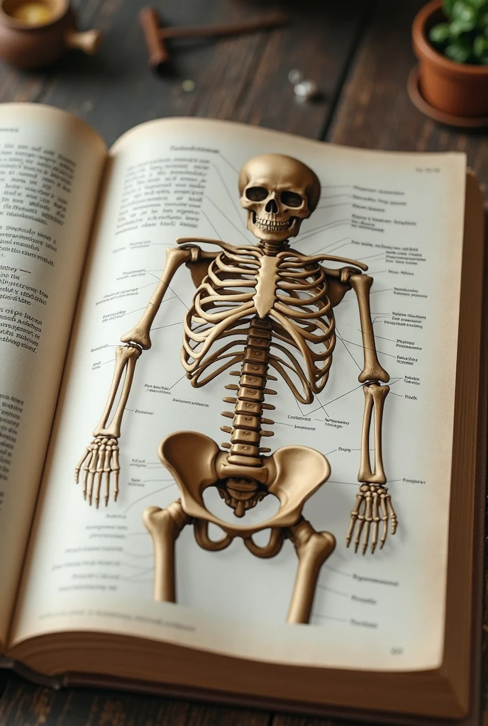Create skeletons gathered on a table with important documents with money and jewelry