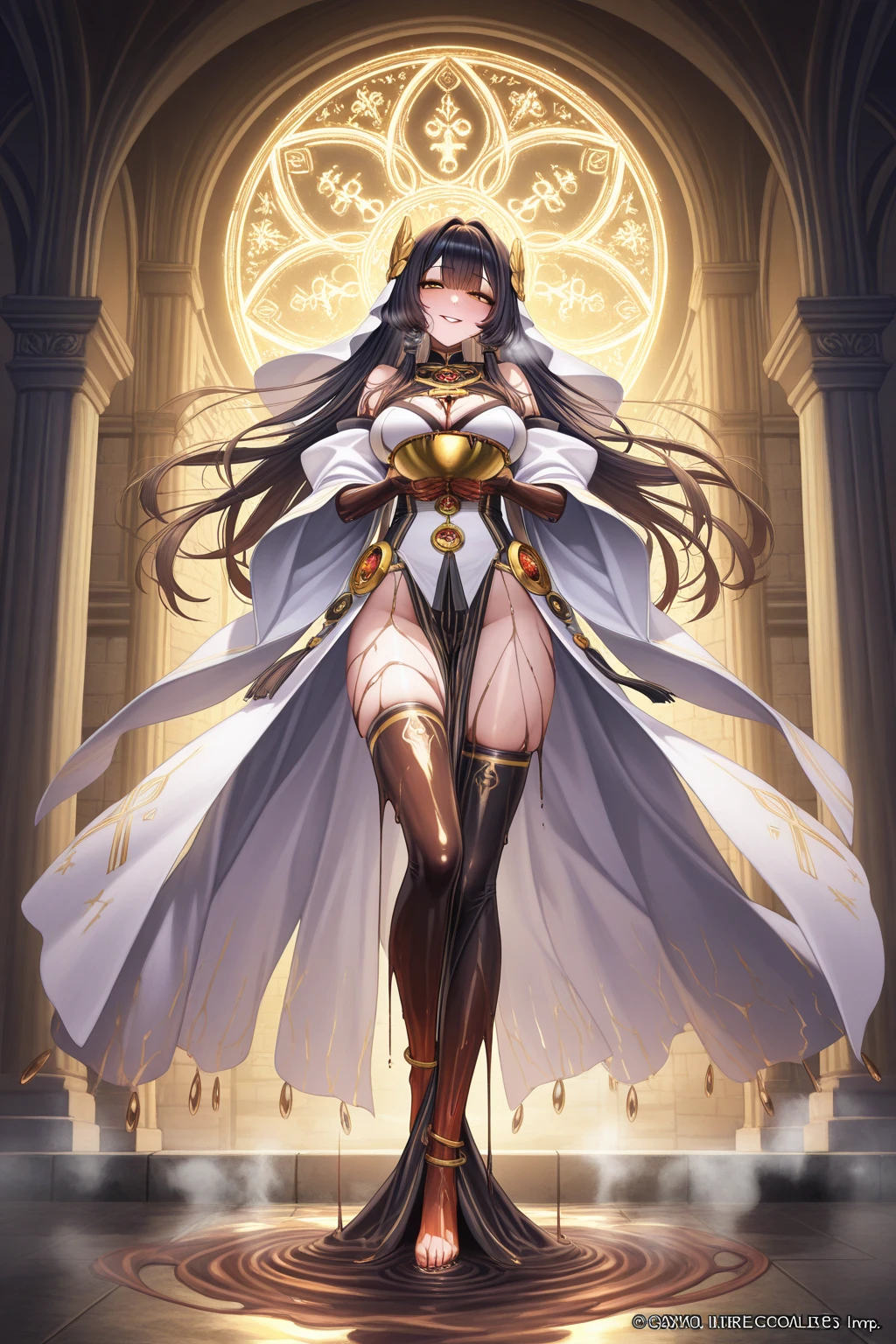 (masterpiece:1.2), (highest quality:1.2), 1girl, solo, pointy-ears, dark-skin, breasts, dark-skinned-female, staff, transparent-background, dark-elf, large-breasts, black-hair, cape, elf, earrings, full-body, jewelry, tattoo, thighhighs, hair-over-one-eye, very-long-hair, navel, yellow-eyes, high-heels, boots, underwear, cleavage, looking-at-viewer, holding, panties, revealing-clothes, standing
