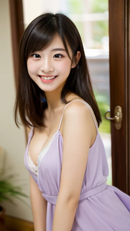 (Best Quality, 8K, hight resolution, masutepiece:1.5), Ultra-detailed, (Realistic ,Photorealistic ,Photorealsitic:1.8), 1girl in, (Perfect body :1.8), Ultra-detailed face, Detailed lips, Detailed eyes, Sexy double eyelids, Beautiful detailed eyes, Beautiful detailed lips, sexy flirty pose, Hi-Res, Cinematic Angle, Professional Lighting, top-quality, Shy laughter, South Island, Waikiki, indoors, (Large Breasts:1.8), (Slim Body:1.5), (Cute See-through lingerie:1.5), (18years old:1.8), (underboob:1.5), (sideboob:1.5),(small pink nipples)