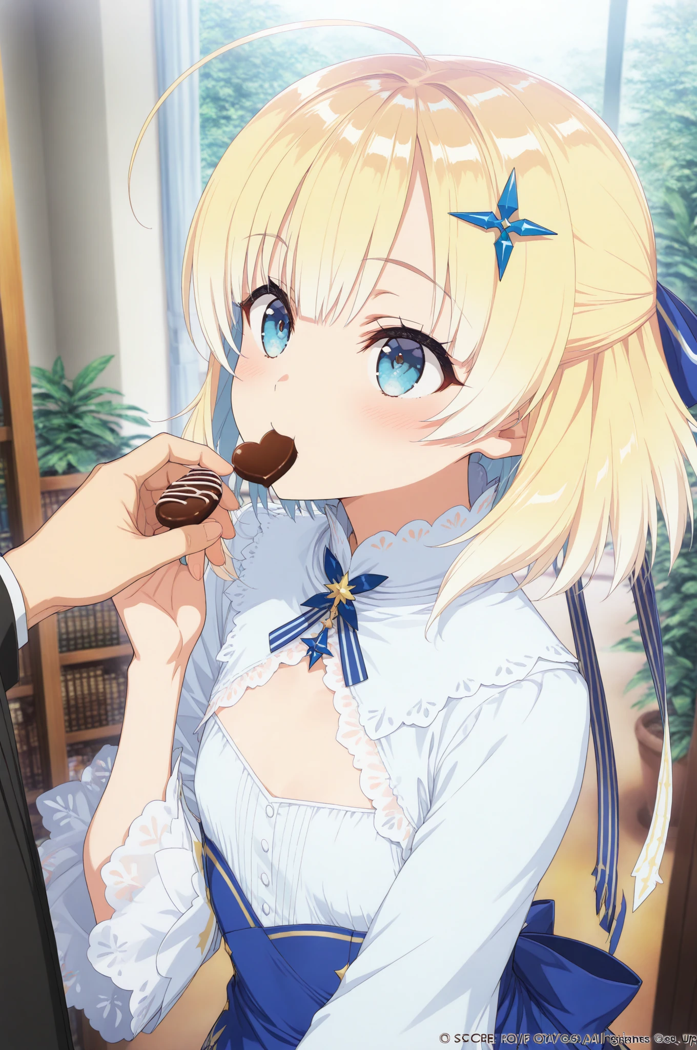 Beautiful long blonde blue eyes Embarrassing Tears are overflowing from my eyes Celine fellatio sidefellatio from side 1boy 1girl penis