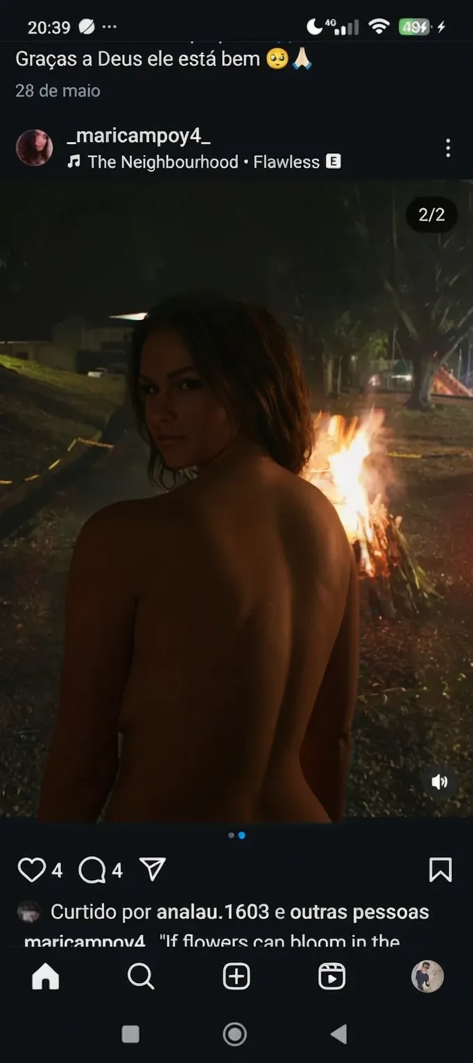 Emma Watson ((full body selfie, angry, crying)), no shirt, masterpiece, best quality, ultra-detailed, solo, outdoors, (night), mountains, nature, (stars, moon), angry, (nude body:1.3), small breasts, nipples, forest, rocks, river, wood, smoke, shadows, contrast, clear sky, analog style (look at viewer:1.2) (skin texture) (film grain:1.3), (warm hue, warm tone) :1.2), cinematic light, sidelighting, ultra high res, best shadow, RAW, full body, kodak vision 3, legs, highly detailed, found footage