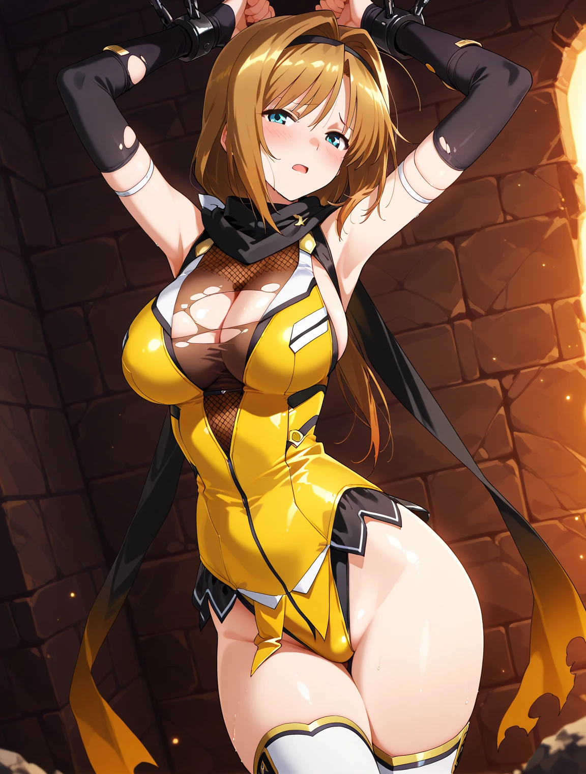 12k,masterpiece, Highest quality, Anime Style,Official Art Beautiful Lighting, 1 girl, bangs, (Inside the futuristic base:1.6), , masterpiece,Noise Reduction,Perfect Anatomy,High resolution, Very detailed,Game CG,Dutch Angle ,Beautiful attention to detail,Visual Arts,Five Fingers, Perfect hands, Perfect lighting,(Camel Toe:1.3),(Red eyes:1.4),(((silver hair:1.6))),takamori haruka,(Emotionless and blank:1.4),(Emotionless eyes:1.4),(Erect nipples:1.2)