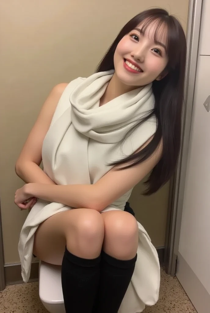 a lot of details, (slender waist), 30 years old, detailed black hair, beautiful detailed hair, super fucking beautiful, delicate beautiful face, complex details beautiful and delicate eyes, perfect hands, (small breasts best quality), perfect and delicate limbs, detailed skin, best quality, ultra-detailed,(cheerful grin:1.5),
turtleneck sweater,boots