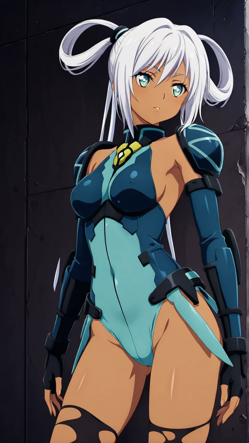 ultra-detailed, Explicit, Beautiful body, Beautiful Nose, Beautiful character design, perfect eyes, perfect face, ultra highres, 4K, beautiful legs, perfect legs, Nice hands, Perfect hand, Masterpiece, Best Quality, Highly detailed, illustration, absurdres, street fighter, doll suit, shadaloo doll, dollsuit, girls, multiple girls, expressionless, blank eyes, looking at viewer, red gloves, emotionless, black latex, corrution, mind control, female combatant, full body, hypnotized, unhappy trance, full body suit, ribbed bodysuit, both arms at side, stand up straight, obey, perfect female body, extremely glossy latex, hypnosis, hypnoLora, empty eyes, Mind control device, poses, submissive_pose, Slave, hat, necktie, stand up straight, standing, standing at attention, hat, necktie, belt, extending the right arm from the shoulder into the air with a straightened hand, nazi saluting, military, military saluting, salute, right hand saluting, left hand at side, latex, ribbed bodysuit, wide hip, thicc, a curvy body, Candice Catnipp, Bleach, wings, midriff, glowing, green hair, green eyes, long hair