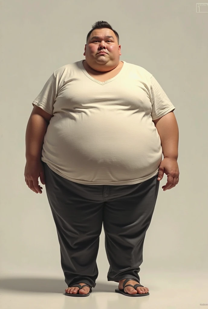 (best quality), (masterpiece), (morbidly obese man:1.3), more fat, full body shot.