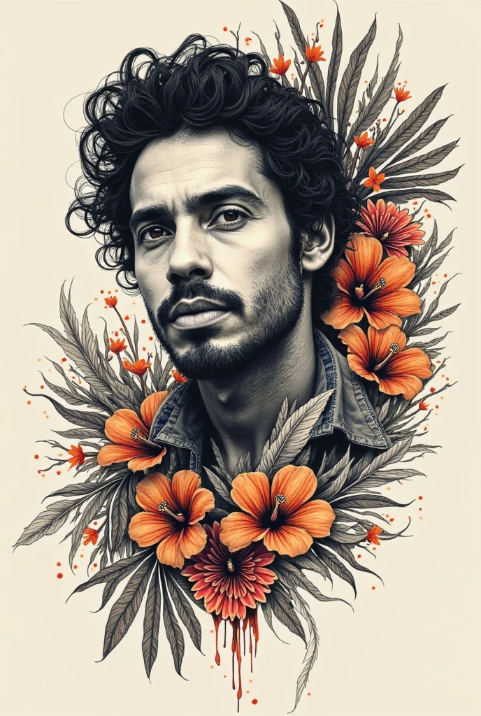 Coloring page for adults, with black and white art, a handsome man, with beautiful eyes, wearing only white , with captivating style, gallant, seducer, very sensual,  provocative action, large volume of  highlighted in , total body length, ultra detailed drawing, this man is in a jungle, with a beautiful landscape, realistic styling, White background, sketch style, just outlines, cartoon style, thin-lines, coloring book, linhas limpas, sharp lines, highly detailed clean line art, exquisite artwork.