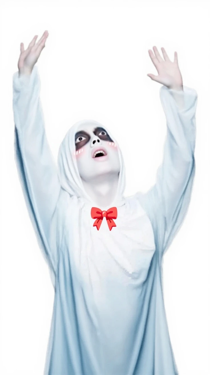 Pocong . Ghost. Scary face. Skeleton
