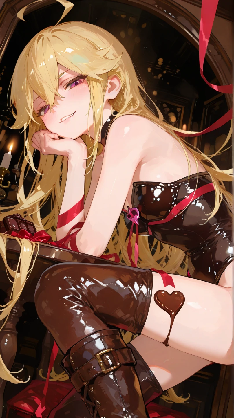 Shiny blond hair, very long hair, sophisticated haircut, ((((hair fully braided)))), ((small twisted braids)), thin and oval face, submissive, (((detailed ball-gagged:1.3))), ((((gagged)))), (((((very translucent red dress:1.7))))), ((((we can see her skin through her translucent dress:1.4)))), cute and blushing 18 years old anime girl, look away because she is embarrassed and blushes, bright blue eyes, detailed face, detailed members, detailed arms, detailed hands, ((((sparkling diamond jewelry)))), tiara, ((makeup)), high heels, puffy sleeves, long gloves, long eyelashes, Girl lying, tied by ropes, shackled, can no longer move, tied tightly, very hard tied up with lots of ropes, hampered by so many ropes that she can no longer move, bound hands and feet, ropes tie his whole body, tied extremely tightly and forcefully to her bed by a lot of ropes, its limbs are strongly tied together by ropes, his torso is tied up with thick cords, her chest is so tied up with ropes that it sticks out, her legs are tied tightly with thick ropes, his hands are tied behind his back with ropes, she can no longer move her feet, her hands which are tied by thick ropes, she desperately tries to free herself, likes to be tied tight with big ropes, likes to be immobilized by big ropes, lying down, his hands and feet are strongly tied to the railing of his bed, his legs are pressed together and tied with ropes, its limbs are held vigorously by imposing ropes, her hands are tied securely behind her back by ropes, her chest is compressed by strong ropes, she is pressed against her bed and restrained by large ropes (shibari, arms behind the back:1.4), (hands on the back), (masterpiece, best quality) 1.5, 1girl, solo, (sexy, beautiful woman, perfect face, perfect eyes, perfect hands), samus aran, (shibari, arms behind the back:1.4), (hands on the back), Spread the legs, s' ((lie in bed by big ropes)), ((close up of the girl)), ((((lie in bed))))