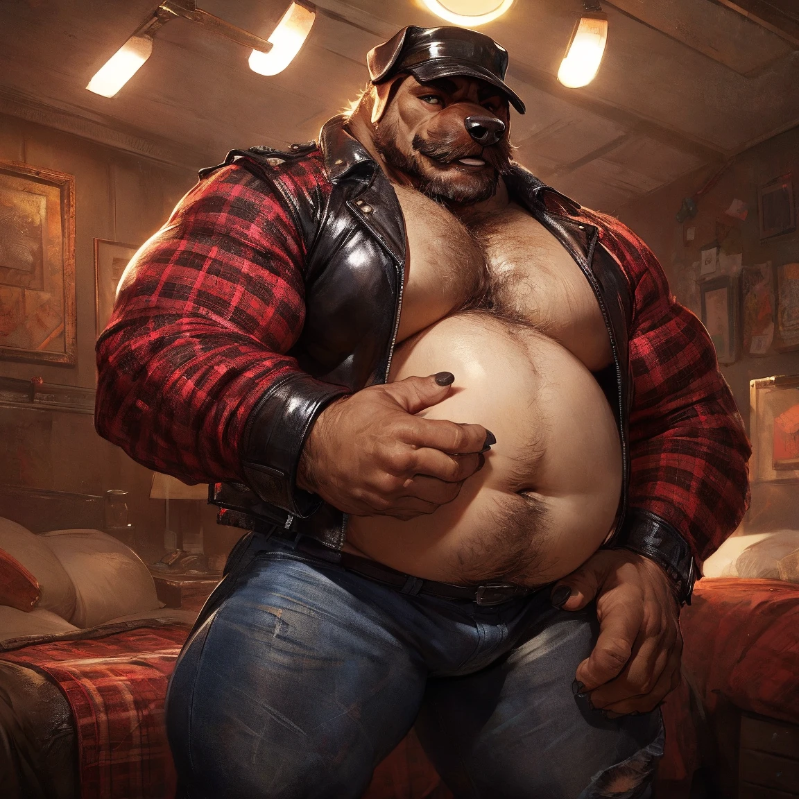 Old Caucasian redneck, round chubby face, no jawline, grey hair, male, fat, chubby, short hair, wearing dirty socks, only wearing socks, leaking cum, cum everywhere, smelly socks, sweaty, stench coming from socks, stinky socks, grey pubes, furry, tan cow, cum leaking, obese, scared, smirking, mouth open, broken condom, blood,, sitting on couch, feet propped up on table,suspenders, body odor, cowboy hat