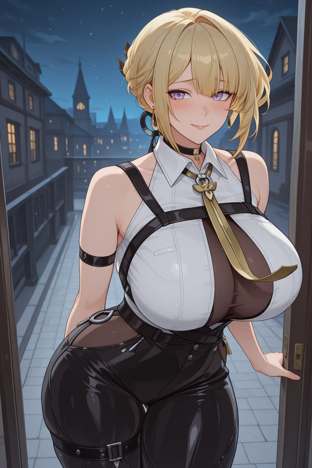 nsfw,Super detailed,(((masterpiece))),(((highest quality))),(Night Battlefield:1.3),((blonde side ponytail long hair,pointed ears:1.5)),(Redeye:0.6),(black skin black skin oil skin:1.5)(huge breasts:1.2),(model:1.1),(tattoo),(first round),(natural makeup),(shiny clothes,shiny body,shiny paws),(ecstasy:1.3),(five fingers),(((see-through black military combat uniform:1.5))), (shiny clothes:0.8),(tattoo:1.1),(vapor,Sweat:1.1),cowboy shot, (blush:0.9),((perfect fingers:1.1)),